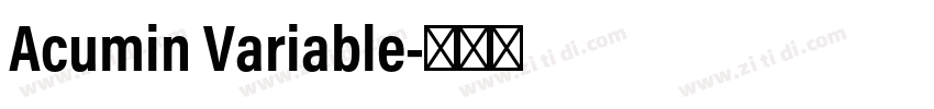 Acumin Variable字体转换